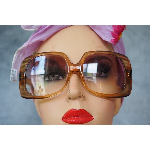 1970s Vintage Sunglasses Italy Glam Retro Grandma Chic Festival Oversized NOS main image 14